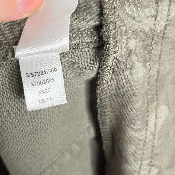 Athleta Farallon Printed Sweatshirt Women Large Green Hooded Cropped Athleisure - Picture 9 of 9